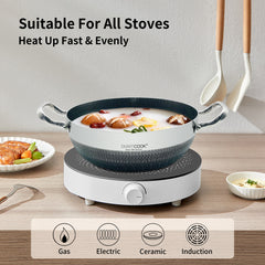smartcook 30cm stainless steel soup pot/cookware/honeycomb pattern, non-stick, less smoke