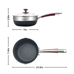 smartcook 18cm stainless steel frying pan/kitchenware/honeycomb pattern, non-stick, less smoke