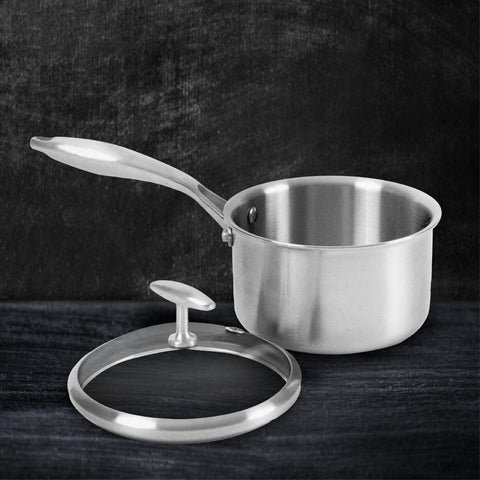 SmartCook 6" Stainless Steel Saucepan with Tempered Glass Lid