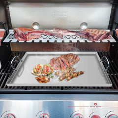 Rectangular Stainless Steel Grill Pan | Outdoor BBQ Cookware, Easy to Clean