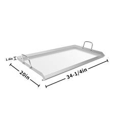 Rectangular Stainless Steel Grill Pan | Outdoor BBQ Cookware, Easy to Clean