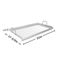 Rectangular Stainless Steel Grill Pan | Outdoor BBQ Cookware, Easy to Clean
