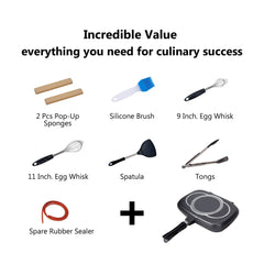 Smartcook 11"/13" Double-Sided Die-Cast Aluminum Pan