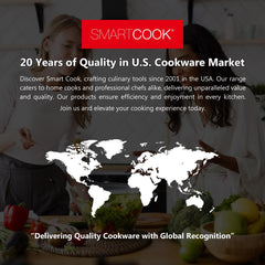 SmartCook 11" Non-Stick Square Aluminum Frying Pan/Grill Pan with Cutlery 12Pc Set