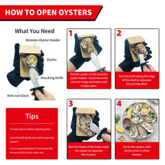 [Set of 5] SmartCook Oyster Knives  of Carbon Stainless Steel