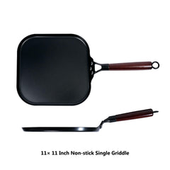 SmartCook Square Frying Pan/Double Burner Carbon Steel with Cutlery Set