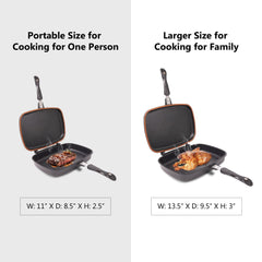 Smartcook 11"/13" Double-Sided Die-Cast Aluminum Pan