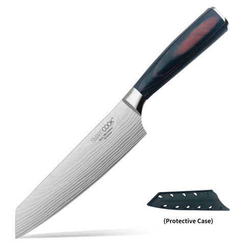SmartCook 7.5" High Carbon Stainless Steel Kitchen Knife with Sheath – Multi-Purpose, Ergonomic