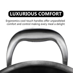 SmartCook Nonstick 2/3.5/9 Quart Stainless Steel Stockpot/Pot/Stockpot/Stockpot with Tempered Glass Lid