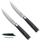 SmartCook Set of 2 – 4.5" High Carbon Stainless Steel Steak Knives with Sheaths, Ergonomic Design