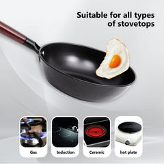 Smartcook 7 PC Set of 11" Stone Coated Wok and Utensils