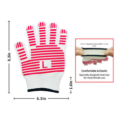smartcook 2pcs heat resistant (up to 650°F / 350°C) nylon gloves for men and women and anti-scalding silicone gloves (one pair for each)