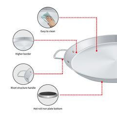 Stainless Steel Frying Pan for BBQ | Outdoor Grill Cookware, Easy to Clean