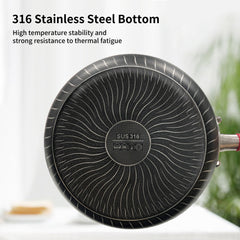 smartcook 22cm stainless steel frying pan/kitchenware/honeycomb pattern, non-stick, less smoke