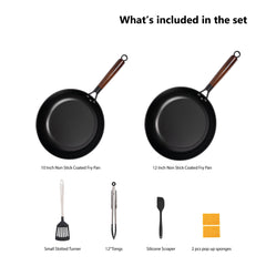SmartCook 10" and 12" Non-Stick Fry Pan and Cutlery Set