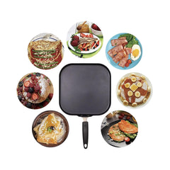 SmartCook 11" Non-Stick Square Aluminum Frying Pan/Grill Pan with Cutlery 12Pc Set