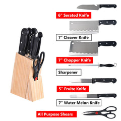 SmartCook 27 Pc Kitchen Utensil Set, Kitchen Knife Holder Set and Knife Sharpener, High Quality Stainless Steel