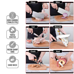 SmartCook 27 Pc Kitchen Utensil Set, Kitchen Knife Holder Set and Knife Sharpener, High Quality Stainless Steel