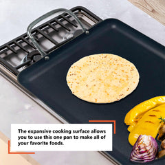 SmartCook Double Burner  Non-Stick Fry Pan/Grill Pan and Utensil 15 Pc Set