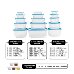 Smartcook 40 Pc Kitchen Food Storage Box Set (Blue)