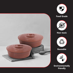 Smartcook 8" ,11 " 24 Pc Set of Non Stick Round Comals & Plastic Tortilla Warmer, Taco Holders