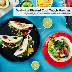 Smartcook 11” & 13” 24 Pc Set of Non Stick Round Comals Plastic Tortilla Warmer, Taco Holders