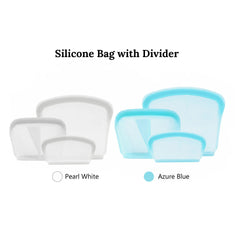 Smartcook 3 pcs Reusable Silicone Food Storage Bags, Food Storage Containers, BPA Free