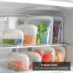 Smartcook 3 pcs Reusable Silicone Food Storage Bags, Food Storage Containers, BPA Free