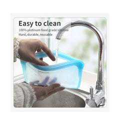 Smartcook 3 pcs Reusable Silicone Food Storage Bags, Food Storage Containers, BPA Free