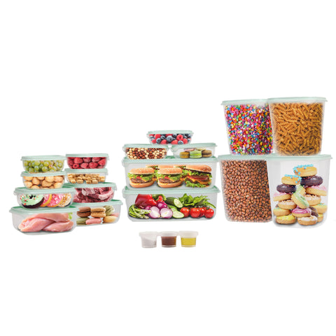 Smartcook 40 Pieces Kitchen Plastic Food Storage Containers Set (Green)
