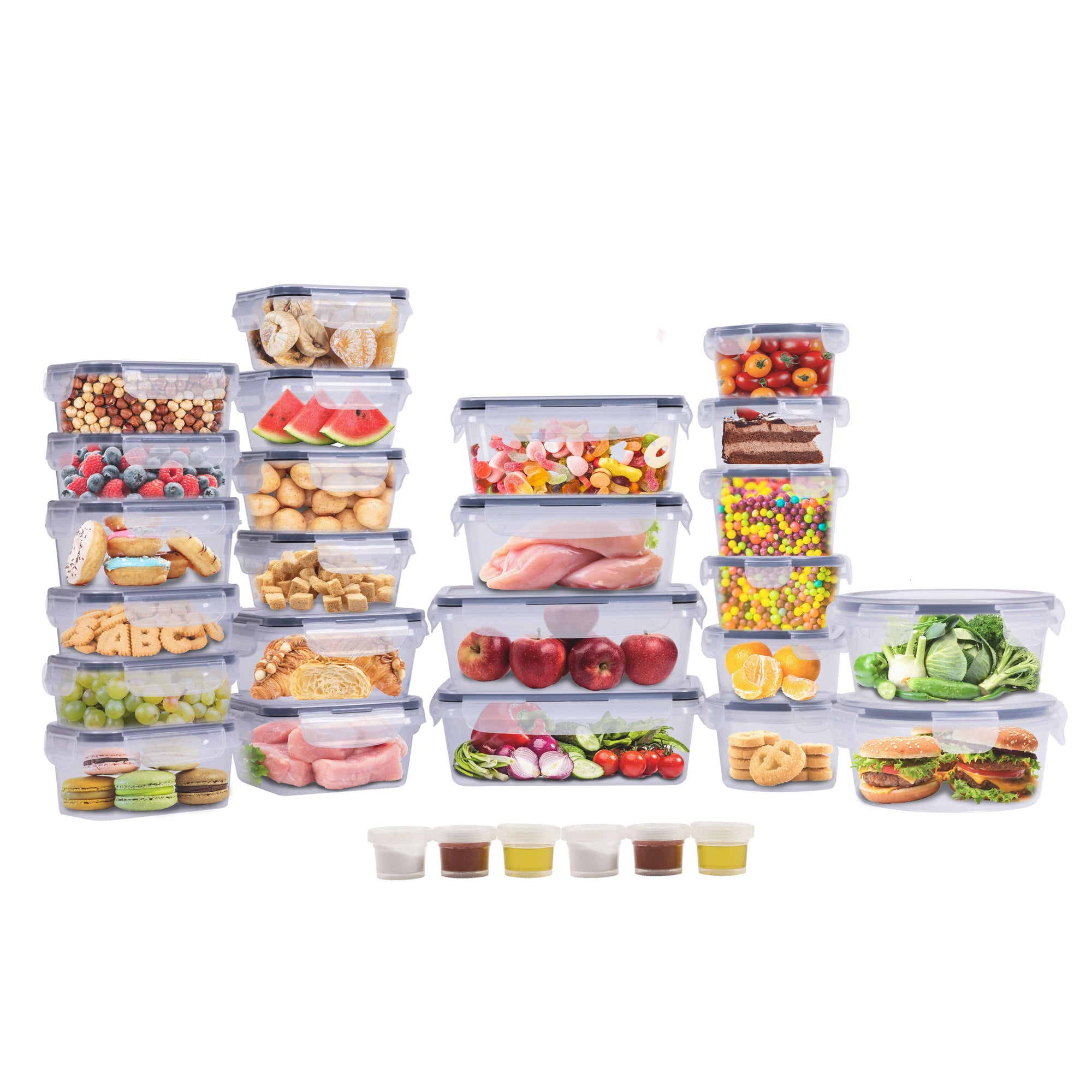 Kitchen Plastic Smartcook 60pcs Kitchen Plastic Food Storage Containers Set – Smart Cook
