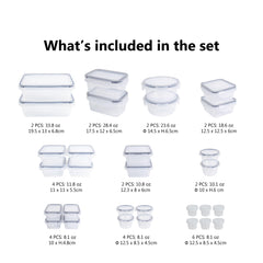 Smartcook 60pcs Kitchen Plastic Food Storage Containers Set