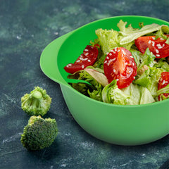 Smartcook Nesting Mixing Bowl Set with Bamboo Utensils - 3 Piece Prep Bowls