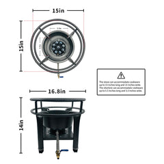 Portable Single Burner Gas Stove | Propane Cooker for BBQ, Stir-Fry & Steaming