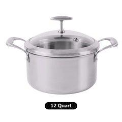 SmartCook Nonstick 2/3.5/9 Quart Stainless Steel Stockpot/Pot/Stockpot/Stockpot with Tempered Glass Lid