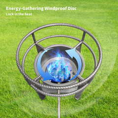 Portable Single Burner Gas Stove | Propane Cooker for BBQ, Stir-Fry & Steaming