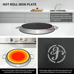 Stainless Steel Frying Pan for BBQ | Outdoor Grill Cookware, Easy to Clean