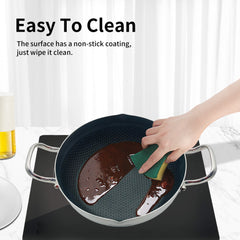 smartcook 30cm stainless steel soup pot/cookware/honeycomb pattern, non-stick, less smoke