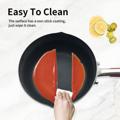 smartcook 22cm stainless steel frying pan/kitchenware/honeycomb pattern, non-stick, less smoke