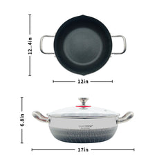 smartcook 30cm stainless steel soup pot/cookware/honeycomb pattern, non-stick, less smoke