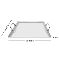 Rectangular Stainless Steel Grill Pan | Outdoor BBQ Cookware, Easy to Clean