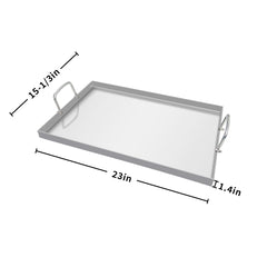 Rectangular Stainless Steel Grill Pan | Outdoor BBQ Cookware, Easy to Clean