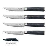 SmartCook Set of 4 – 4.5" High Carbon Stainless Steel Steak Knives with Sheaths, Ergonomic