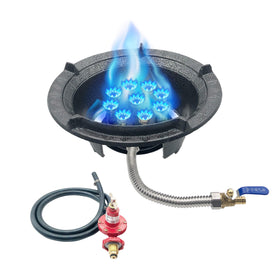 Low Pressure Small Stove w/ Regulator & Hose | Compact for Outdoor BBQ